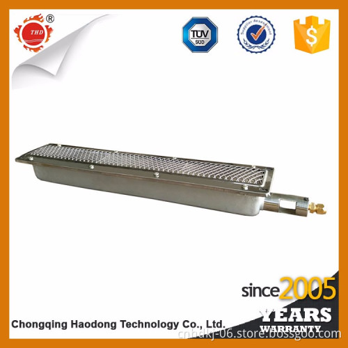 Natural gas ceramic infrared searing side burner for steak roasting